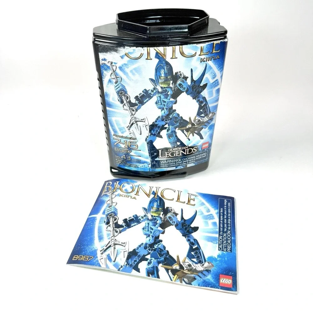 LEGO Bionicle Glatorian Legends Kiina 8987 Complete Manual Canister No Lid